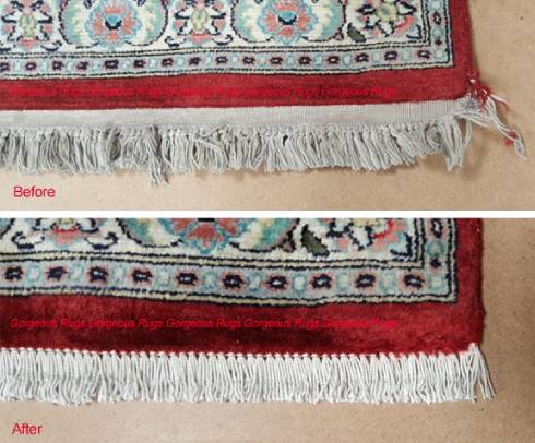 Fringe repair Persian carpet Edmonton