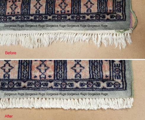 Repairing oriental rugs Fringe repair Persian rugs