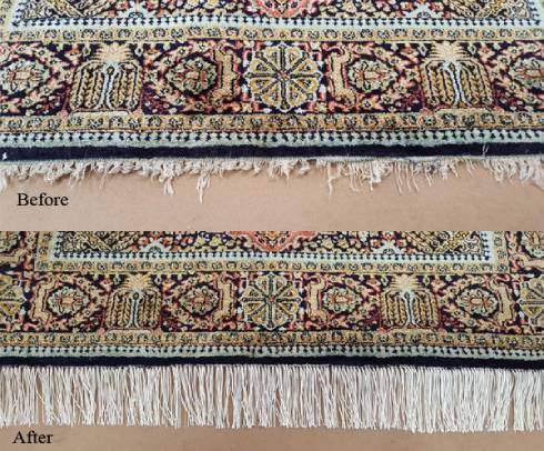 Fringe Repair silk rugs