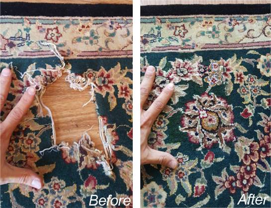 Edmonton repairing carpets Persian rug major repair