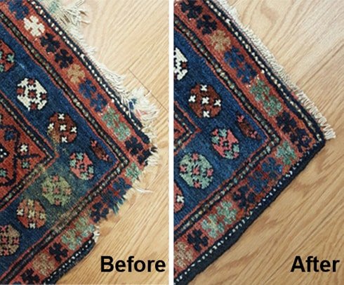 Antique rug repair